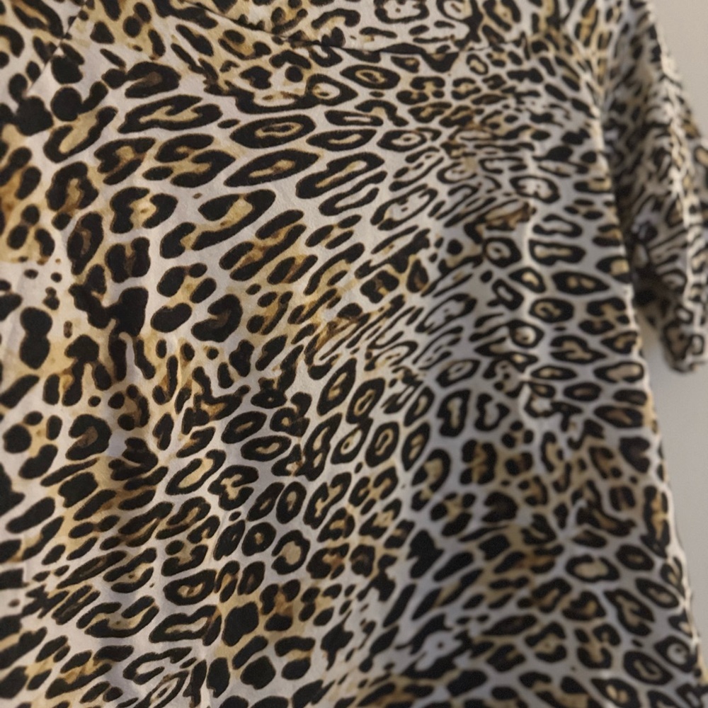 Jones New York Signature Leopard Print Blouse Size M - Picture 4 of 8